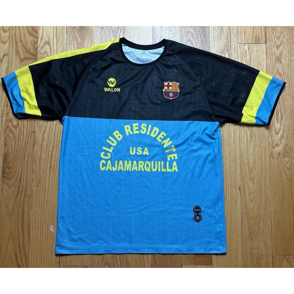 FC Barcelona FCB Mens Jersey Soccer Football Club Sz Large Walon Sport Kit